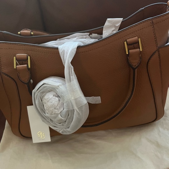 NWT Tory Burch Frances Satchel color Bark - Picture 6 of 7